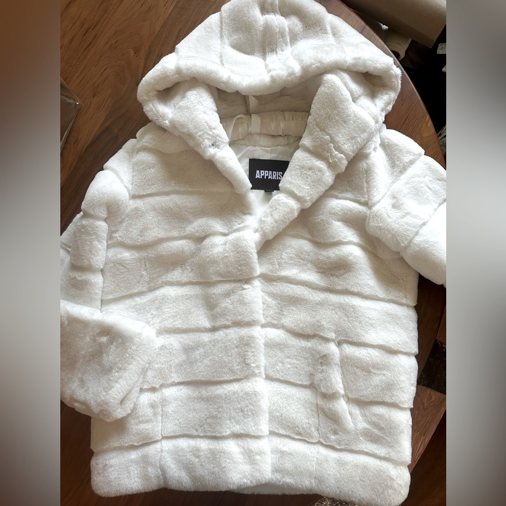 NWOT Apparis Goldy Faux Fur Hoodie Jacket